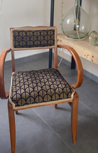fauteuil bridge tissu ameublement Parure, lavable et non feu style Art Déco lelièvre vendu par la rime des matieres
