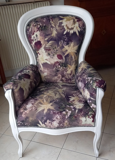 tissu Flower Power de Jean Paul Gaultier, motif floral luxuriant, lavable et adapt pour l'extrieur, pour fauteuil louis philippe