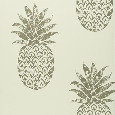 tobago papier peint fantaisie motif ananas lavable de clarke & clarke vendu par la rime des amtieres