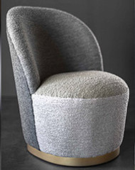 Curly tissu uni textur souple et doux, de Casal pour chaise , fauteuil et canap, vendu par la rime des matieres bon plan tissu