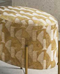 pouf et tissu ameublement Lalique design graphique style Art Dco de Casal, pour chaise, fauteuil, canap, coussins et rideaux, vendu par la rime des matieres, bon plan tissu et frais de port offerts