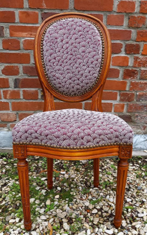 chaise louis 16 tissu Nympha style japonisant de Casal