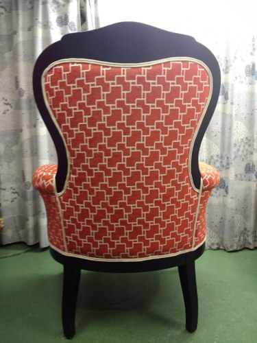 fauteuil et tissu Otuzco design graphique, aquaclean trait anti-taches et non feu, tissu vendu par la rime des matieres, bon plan tissu et frais de port offerts