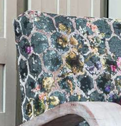 tissu ameublement Passion design contemporain graphique et floral, de Casal, pour chaise, fauteuil, canap, coussins et rideaux, vendu par la rime des matieres, bon plan tissu et frais de port offerts