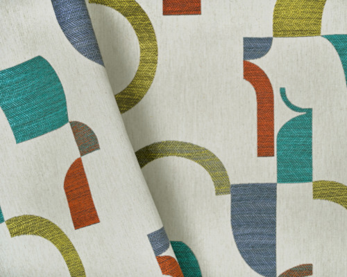Walter  tissu ameublement lin mlang motif gomtrique color  de Casal, pour chaise, fauteuil, canap et coussins, vendu par la rime des matieres, bon plan tissu frais de port offerts
