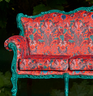 Amazon tissu ameublement imprim animalier tropical  de Clarke & Clarke pour chaise fauteuil canap rideau et jets de lit vendu par  la rime des matieres bon plan tissu