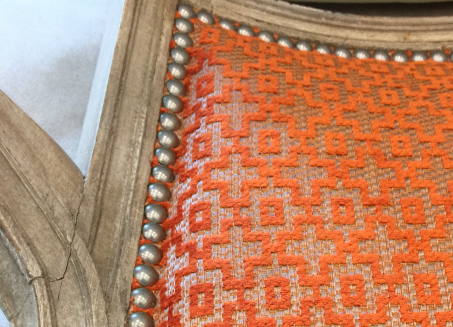 Tissu ameublement Mansour petitimprim contemporain de Clarke & Clarke, pour chaise, fauteuil, canap et rideaux, vendu par la rime des matieres, bon plan tissu