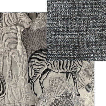 tissus d'ameublement coordonns Damara mineral et Malton charcoal, tissus Prestigious Textiles, vendus par la rime des matires, bon plan tissu et frais de port offerts