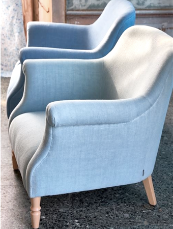 fauteuil tissu Brera Moda lin naturel uni lavable de Designers Guild vendu par la rime des matieres offre bon plan
