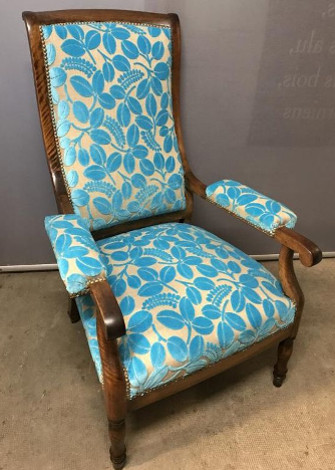 tissu calaggio de designers guild pour fauteuil Voltaire vendu par la rime des matieres bon plan tissu