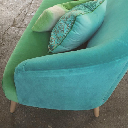 Cassia tissu velours souple et doux, trs rsistant , de Designers Guild, pour chaise fauteuil canap, coussin et rideau par la rime des matieres bon plan tissu et frais de port offerts