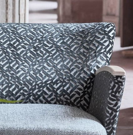 Dufrene tissu ameublement velours design pour fauteuil et canapé de Designers Guild, vendu par la rime des matieres, bon plan tissu