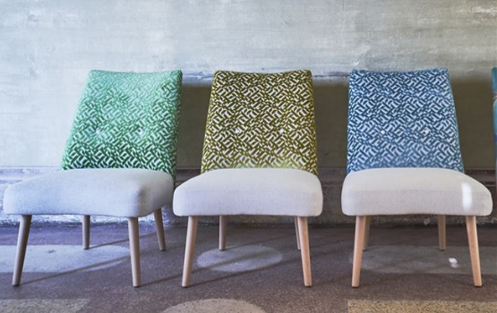 Dufrene tissu ameublement velours design pour chaise, fauteuil et canapé de Designers Guild, vendu par la rime des matieres, bon plan tissu