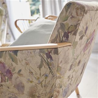 palissy tissu ameublement lin naturel pour fauteuil et rideau designers guild vendu par la rime des matieres