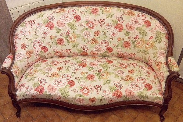 genevieve tissu ameublement lavable impirm floral fauteuil et canap de Clarke & Clarke vendu par la rime des matieres bon plan tissu