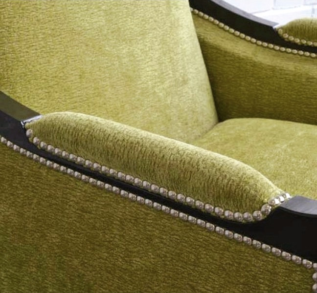 fauteuil tissu uni fidélio vendu par la rime des matieres