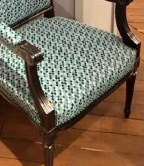 tissu lustro lavable chaise fauteuil canap de Designers Guild vendu par la rime des matieres