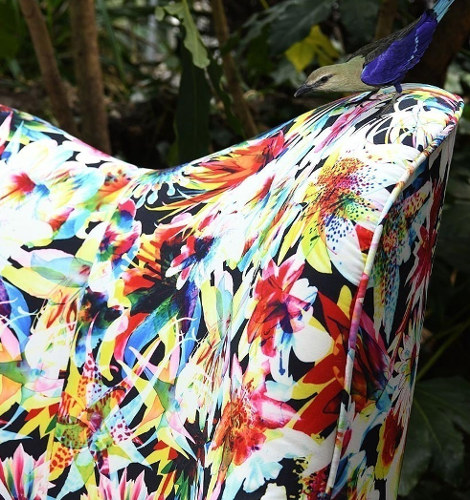 Barbade tissu ameublement outdoor spécial extérieur, de Jean Paul Gaultier, pour mobilier de jardin, bord de piscine, nautisme, rideaux, fauteuil et canapé, vendu par la rime des matieres