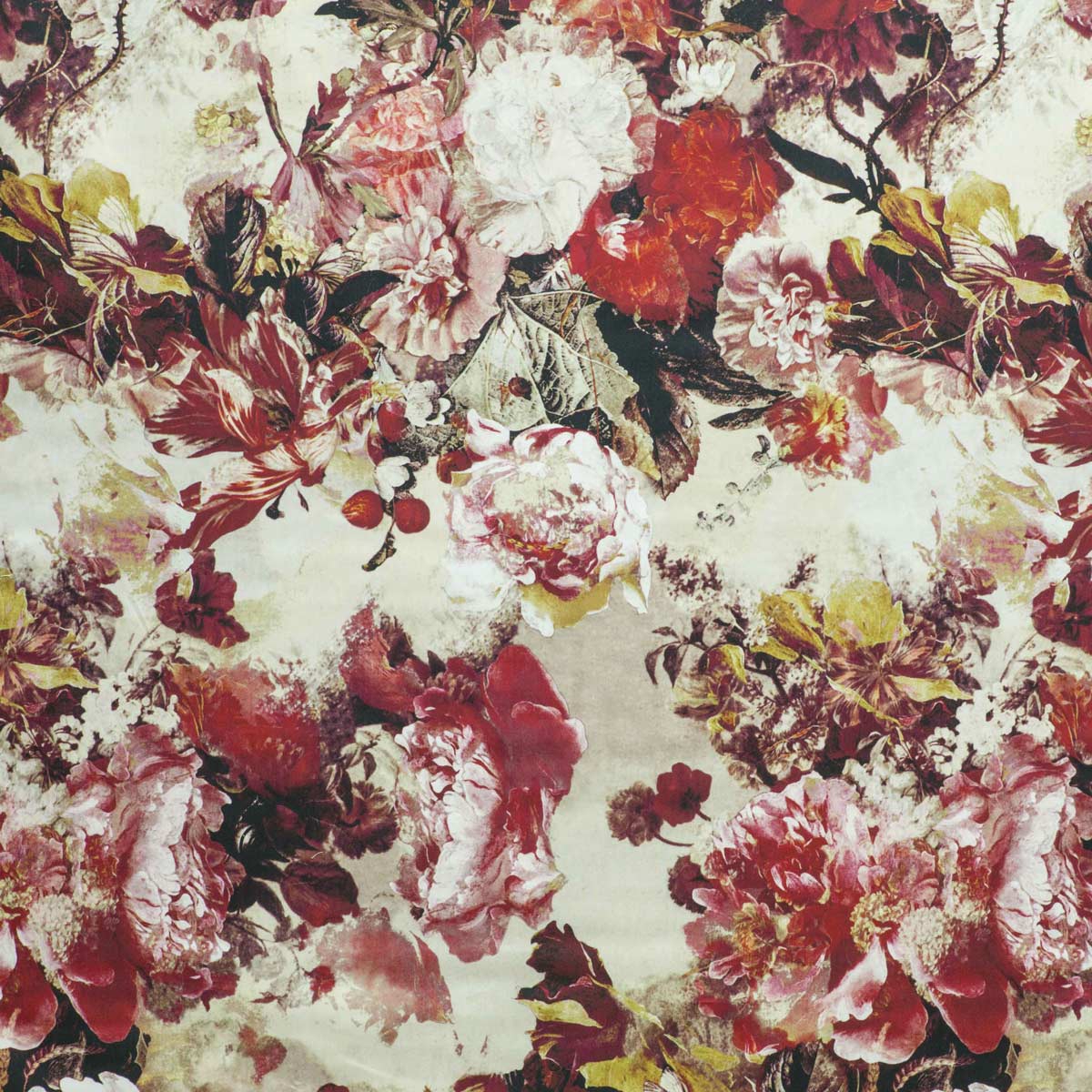 botanique tissu ameublement imprimé floral lavable de JP Gaultier pour lelièvre pour fauteuil et canapé vendu par la rime des matieres