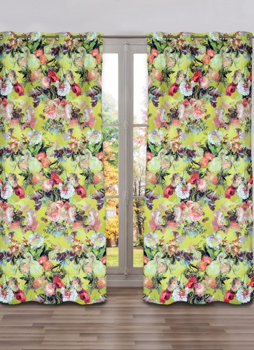 Botanique tissu ameublement  lavable de JP Gaultier pour rideau, fauteuil et canap vendu par la rime des matieres bon plan tissu