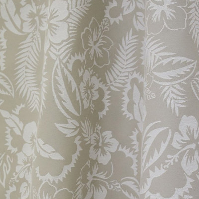 Noorea tissu ameublement bicolore motif design fleurs tropicales de Jean Paul Gaultier, pour chaise, fauteuil, canap et rideaux, vendu par la rime des matieres, bon plan tissu et frais de port offerts