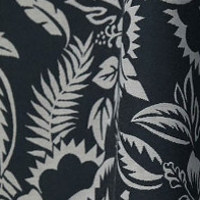Noorea tissu ameublement bicolore motif design fleurs tropicales de Jean Paul Gaultier, pour chaise, fauteuil, canap et rideaux, vendu par la rime des matieres, bon plan tissu et frais de port offerts