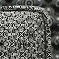 Optic tissu ameublement design graphique effet 3D de Jean Paul Gaultier, pour chaise, fauteuil, canap et rideaux, vendu par la rime des matieres, bon plan tissu et frais de port offerts