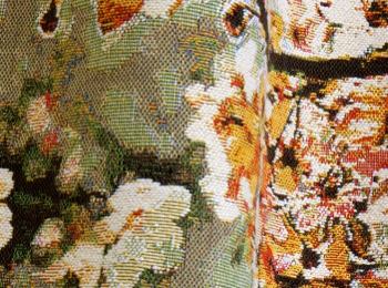 sakura tissu ameublement imprimé de Jean Paul Gaultier pour fauteuil, canapé et rideau, vendu par la rime des matieres
