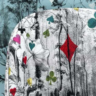 Tarot tissu ameublement imprim de Jean Paul Gaultier, pour chaise, fauteuil, canap et rideaux, vendu par la rime des matieres, bon plan tissu et frais de port offerts