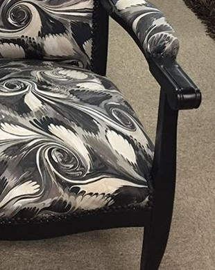 tissu ameublement lavable imprim fauteuil et canap vogue de JP Gaultier vendu par la rime des matieres