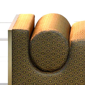 Mdailon tissu ameublement petit motif de style, de Lelivre, pour fauteuil, canap et rideaux, vendu par la rime des matieres, bon plan tissu ameublement