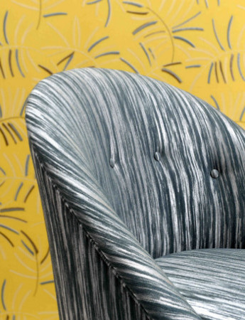 Rivage tissu ameublement  faux uni mat et satin pour rideau, fauteuil et canap, de Lelivre vendu par la rime des matieres