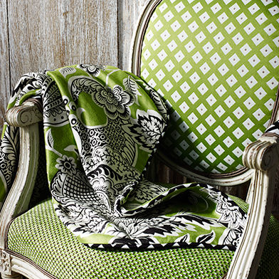 fauteuil louis XVI tissu ameublement  loana de lorca pour osborne & little vendu par la rime des matieres