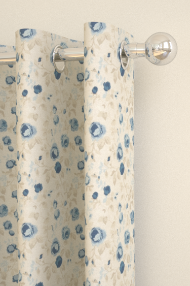 Maude tissu lavable imprim floral pour rideaux et stores vendu par la rime des matieres, bon plan tissu