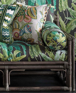 Benmore tissu ameublement  lin design vgtal fougres, de Niina Campbell pour chaise, fauteuil, canap et rideaux  vendu par la rime des matieres bon plan tissu et frais de port offerts
