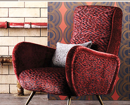 fauteuil art déco tissu velours guimard vendu par la rime des matieres