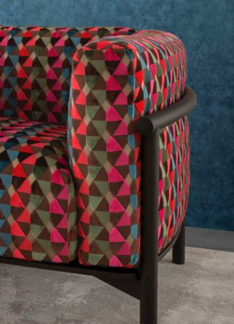 Marvin tissu ameublement velours design graphique pour chaise, fauteuil, canap, coussins et rideaux de osborne & little vendu par la rime des matieres bon plan tissu et frais de port offerts
