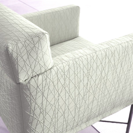 tissu imitation cuir piqu pikosa pour tapisser fauteuil vendus par la rime des matieres