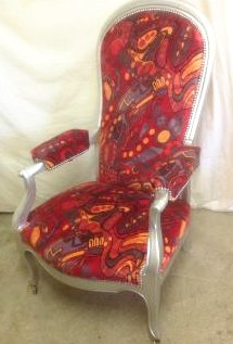 tissu pop'art style art dco vintage pour fauteuil et canap la rime des matieres
