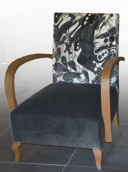 fauteuil art dco tissu ameublement popart