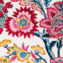 coussin et tissu Romy, de Thvenon, motif floral style toile indienne, lavable, pour chaise, fauteuil, canap, rideaux et coussins, vendu par la rime des matieres, bon plan tissu et frais de port offerts. 