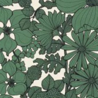 tissu Suzie de Thvenon, motif floral stylis bicolore, lavable, pour chaise, fauteuil, canap, rideaux et coussins, vendu par la rime des matieres, bon plan tissu et frais de port offerts. 