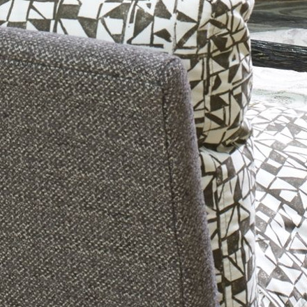 xeno tissu  ameublement motif design de Luciano Marcato pour rideau, chaise, fauteuil et canap vendu par la rime des matieres bon plan tissu