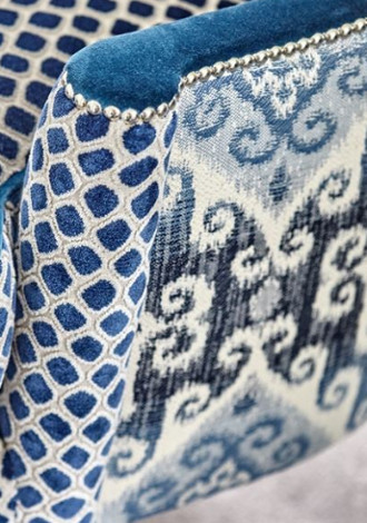 tarlo tissu velours motif william yeoward pour designers guild vendu par la rime des matieres bon plan