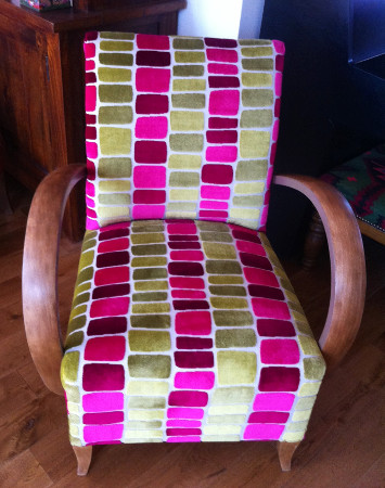 fauteuil art déco tissu miami velours