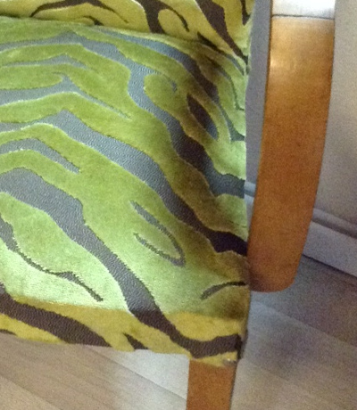 fauteuil bridge tissu maputo imprim zbre de casal vendu par la rime des matieres