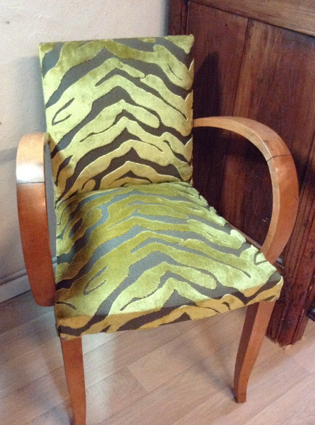 fauteuil bridge tissu maputo imprim zbre de casal vendu par la rime des matieres