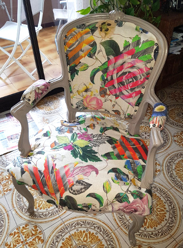 malmaison tissu lavable imprimé fleurs de designers guild pour fauteuil et canapé vendu par la rime des matieres