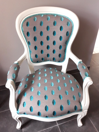 Tissu Beaubourg pour fauteuil Louis Philippe, vendu par la rime des matieres, bon plan tissu