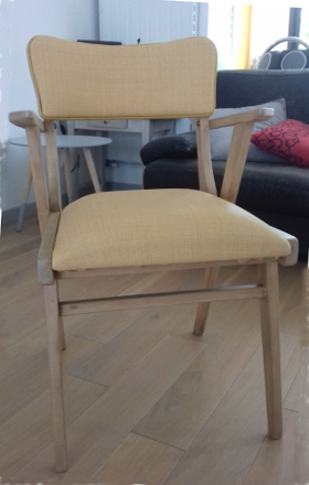 fauteuil style scandinave et imitation cuir lavable LONDRES de casal, vendu par la rime des matieres, bon plan tissu